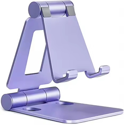 Ergonomic Folding Cell Phone Stand Fully Adjustable Foldable Desktop Phone Holder Cradle Dock