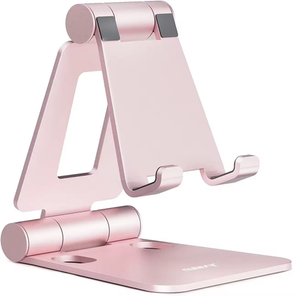 Ergonomic Folding Cell Phone Stand Fully Adjustable Foldable Desktop Phone Holder Cradle Dock